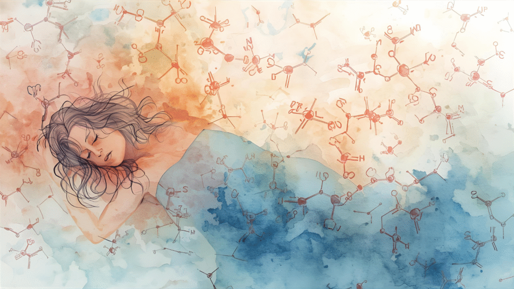 sleepless woman in bed at night, symbolizing how hormones affect women’s sleep and insomnia