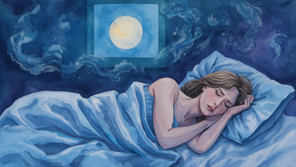 woman struggling to sleep due to hormonal changes and insomnia